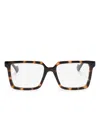 Gucci Tortoiseshell Square-frame Glasses In Brown