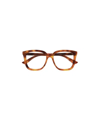 Gucci Tortoiseshell Square-frame Glasses In Brown