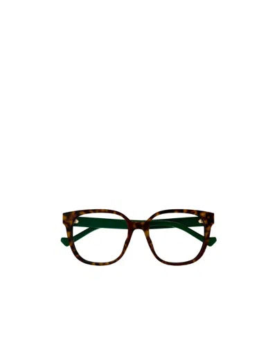 Gucci Tortoiseshell Square-frame Glasses In Brown