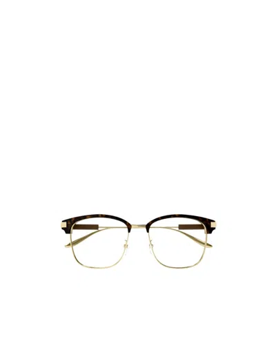 Gucci Tortoiseshell Square-frame Glasses In Multicolor