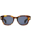 Gucci Oval Frame Sunglasses In Brown