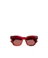 Gucci Tortoiseshell Square-frame Sunglasses In Red