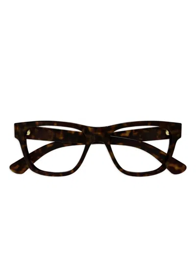 Gucci Tortoiseshell Square Glasses In Brown