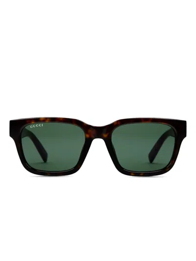Gucci Tortoiseshell Sunglasses In Green