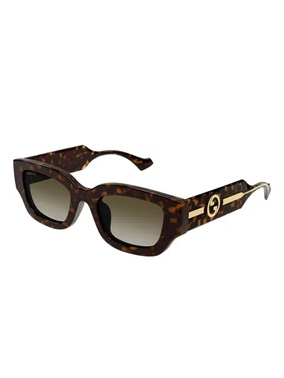 Gucci Tortoiseshell Sunglasses In Brown