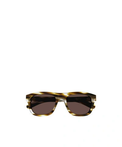 Gucci Tortoiseshell Wayfarer-frame Sunglasses In Brown