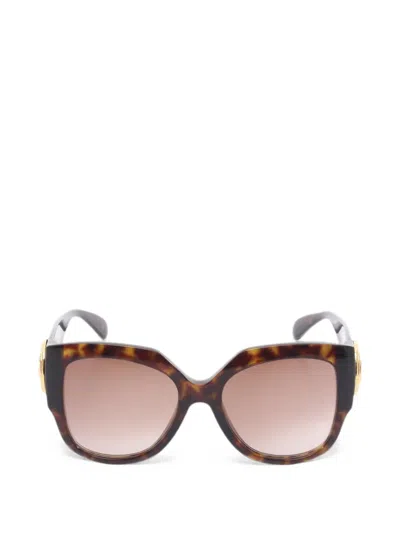 Pre-owned Gucci Tortoiseshell-effect Interlocking G Sunglasses In Brown