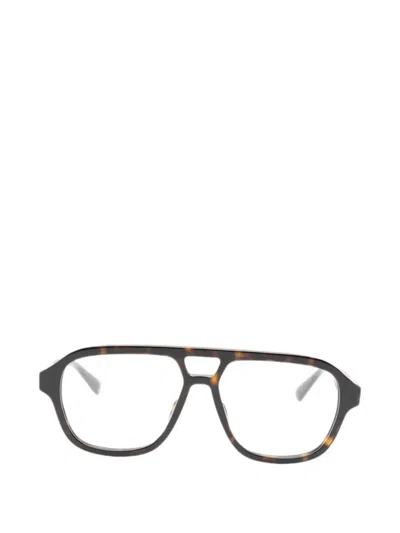 Gucci Tortoiseshell-effect Pilot-frame Glasses In Brown