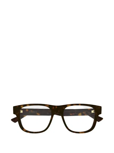 Gucci Tortoiseshell-effect Rectangle-frame Glasses In White