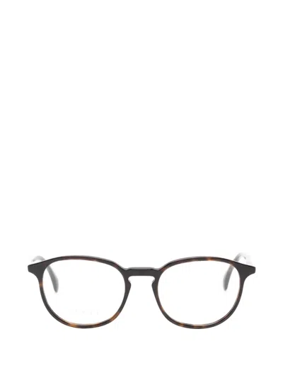 Gucci Tortoiseshell-effect Round-frame Glasses In Brown
