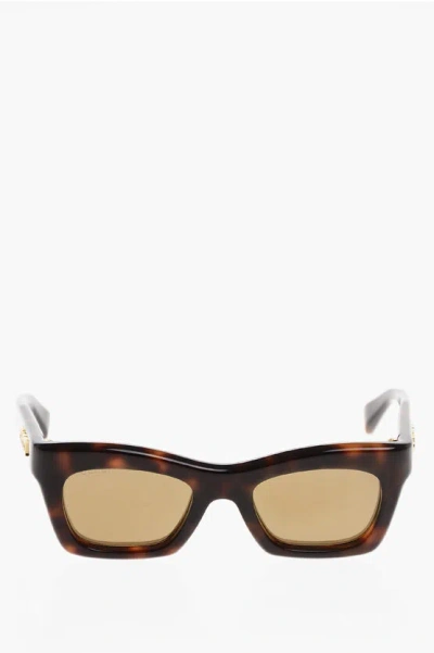 Gucci Tortoishell Mirrored Sunglasses In Brown