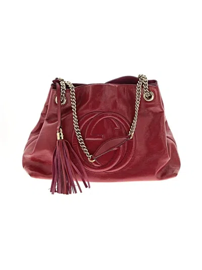 Pre-owned Gucci Tote Bag In Burgundy
