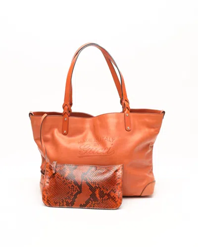 Gucci Tote Bag In Orange