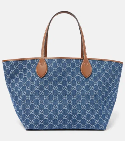 Gucci Totissima Gg Medium Aus Denim In Blau