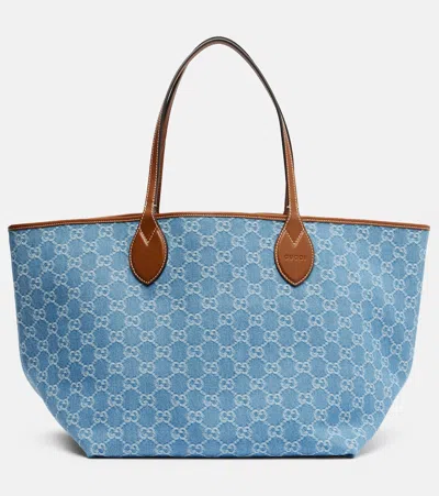 Gucci Totissima Large Reversible Tote Bag In Blue