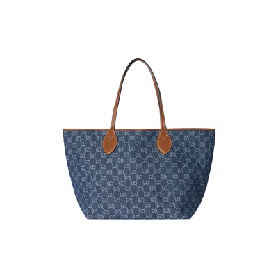 Pre-owned Gucci Totissima Large Tote Bag 'sapphire' | Blue | Women's Size Onesize