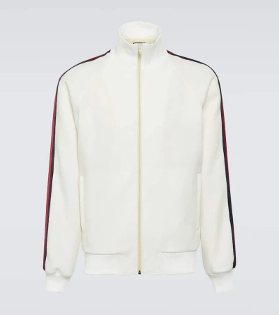 Gucci Web Stripe-trim Track Jacket In White