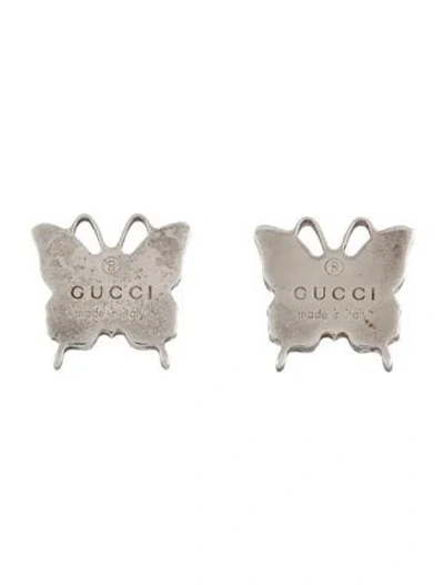 Pre-owned Gucci Trademark Butterfly Stud Earrings In Multi