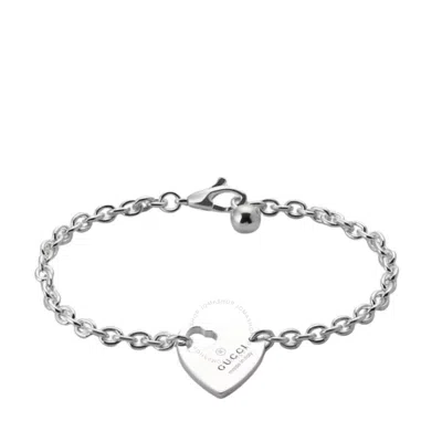 Gucci Trademark Chain Bracelet With Charm In Silver Tone