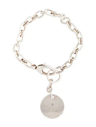 Pre-owned Gucci Trademark Circle Charm Bracelet, 7" In Multi