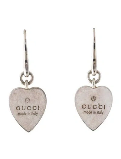 Pre-owned Gucci Trademark Heart Drop Earrings In Multi