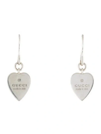 Pre-owned Gucci Trademark Heart Drop Earrings In Multi