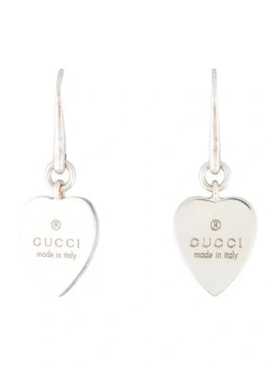 Pre-owned Gucci Trademark Heart Drop Earrings In Multi