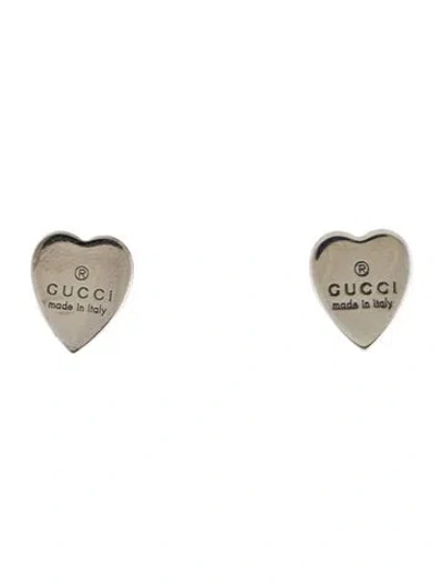 Pre-owned Gucci Trademark Heart Stud Earrings In Multi