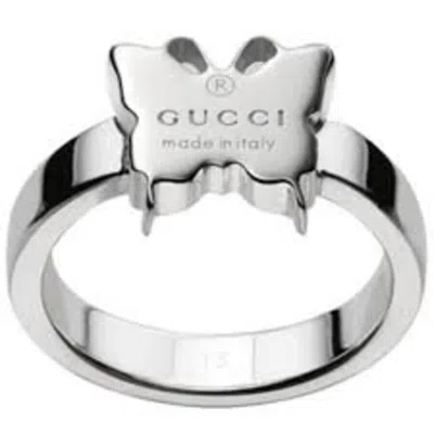 Gucci Trademark Ladies Sterling Sterling Band Ring Size 6 Ybc223868001012 In Metallic