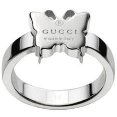 Gucci Trademark Ladies Sterling Sterling Band Ring Size 7 Ybc223868001014 In ["silver Tone"]