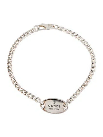 Pre-owned Gucci Trademark Link Bracelet, 7" In Multi