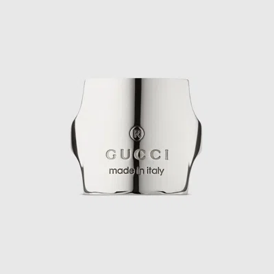 Gucci Trademark Crystal Ring In Silver