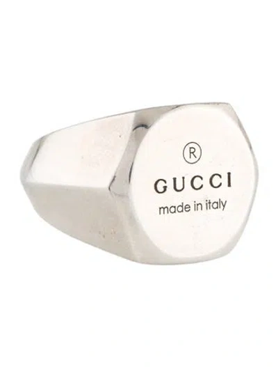 Pre-owned Gucci Trademark Signet Ring In Multi