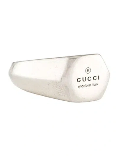 Pre-owned Gucci Trademark Signet Ring In Multi