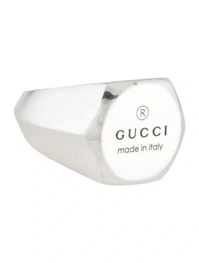Pre-owned Gucci Trademark Signet Ring In Multi