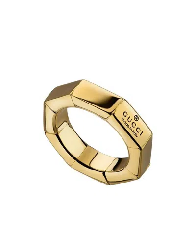 Gucci Trademark Squared Ring In Gold