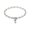 Gucci Trademark Sterling Silver Bracelet Size 17 - Yba796345001 In Silver