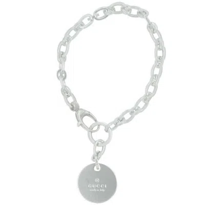 Gucci Trademark Sterling Sterling Link Bracelet Size 7.5 Inches Yba152056001019 In Silver