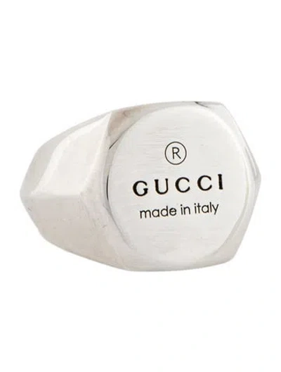Pre-owned Gucci Trademark Wide Hexagon Ring In Multi
