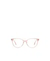 Gucci Transparent-cat-eye-frame Glasses In Nude