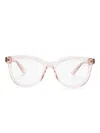 Gucci Transparent-frame Glasses In 粉色