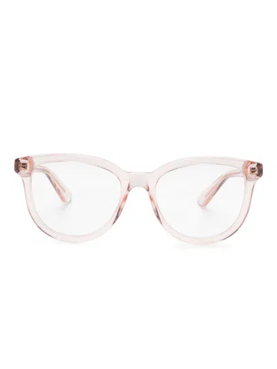 Gucci Transparent-frame Glasses In 粉色