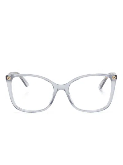 Gucci Transparent-frame Glasses In Blue