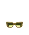Gucci Transparent Oversize-frame Sunglasses In Green