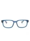 Gucci Transparent Square-frame Glasses In Blue