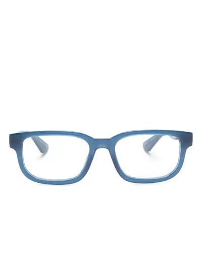 Gucci Transparent Square-frame Glasses In Blue
