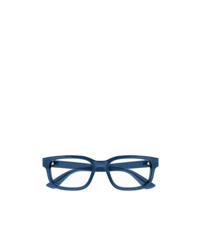 Gucci Transparent Square-frame Glasses In Blue