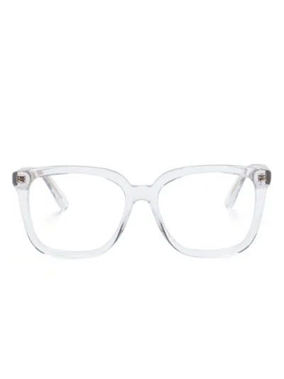Gucci Transparent Square-frame Glasses In White
