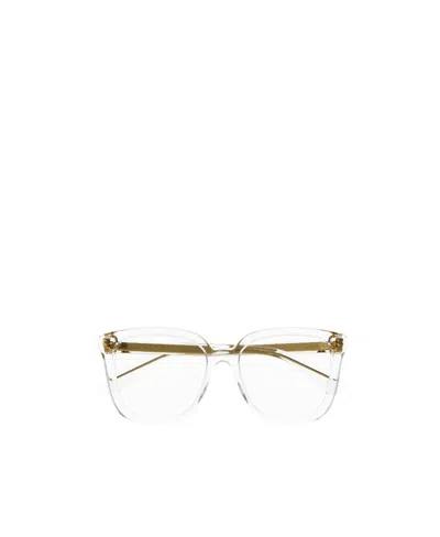 Gucci Transparent Square-frame Glasses In White