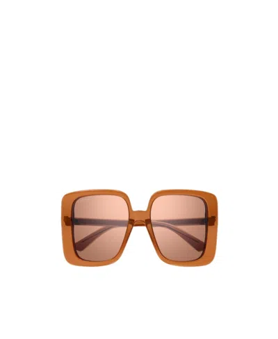Gucci Transparent Square-frame Sunglasses In Nude